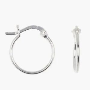Argento Vivo Sterling Silver 18mm Hoop Earrings NEW in Box